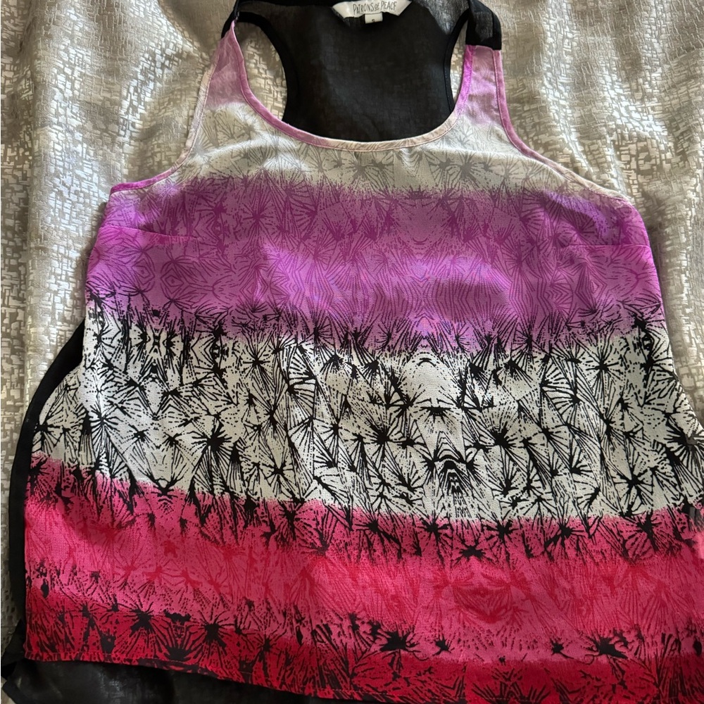 Patrons of peace printed tank